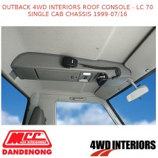 OUTBACK 4WD INTERIORS ROOF CONSOLE - LC 70 SINGLE CAB CHASSIS 1999-07/16